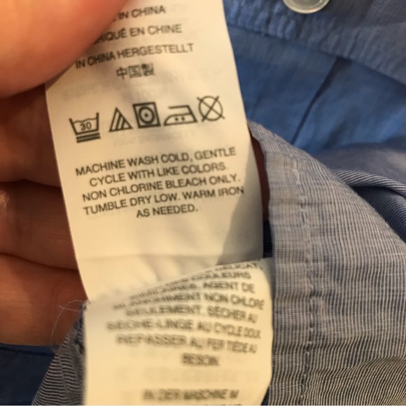 J Crew Long Sleeve Button up Shirt, Blue, size 12 - Picture 9 of 10